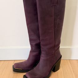 Jeffrey Campbell Verana knee-high boots in purple leather