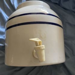 Like New Wave Enviro Porcelain Water Dispenser, Classic Blue Stripe  