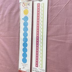 2 Sizzix Strip Dies Boarders Circles And Dots And Scallops