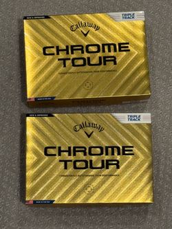 NEW CALLAWAY CHROME TOUR GOLF BALLS White triple track White 1 2 dozen