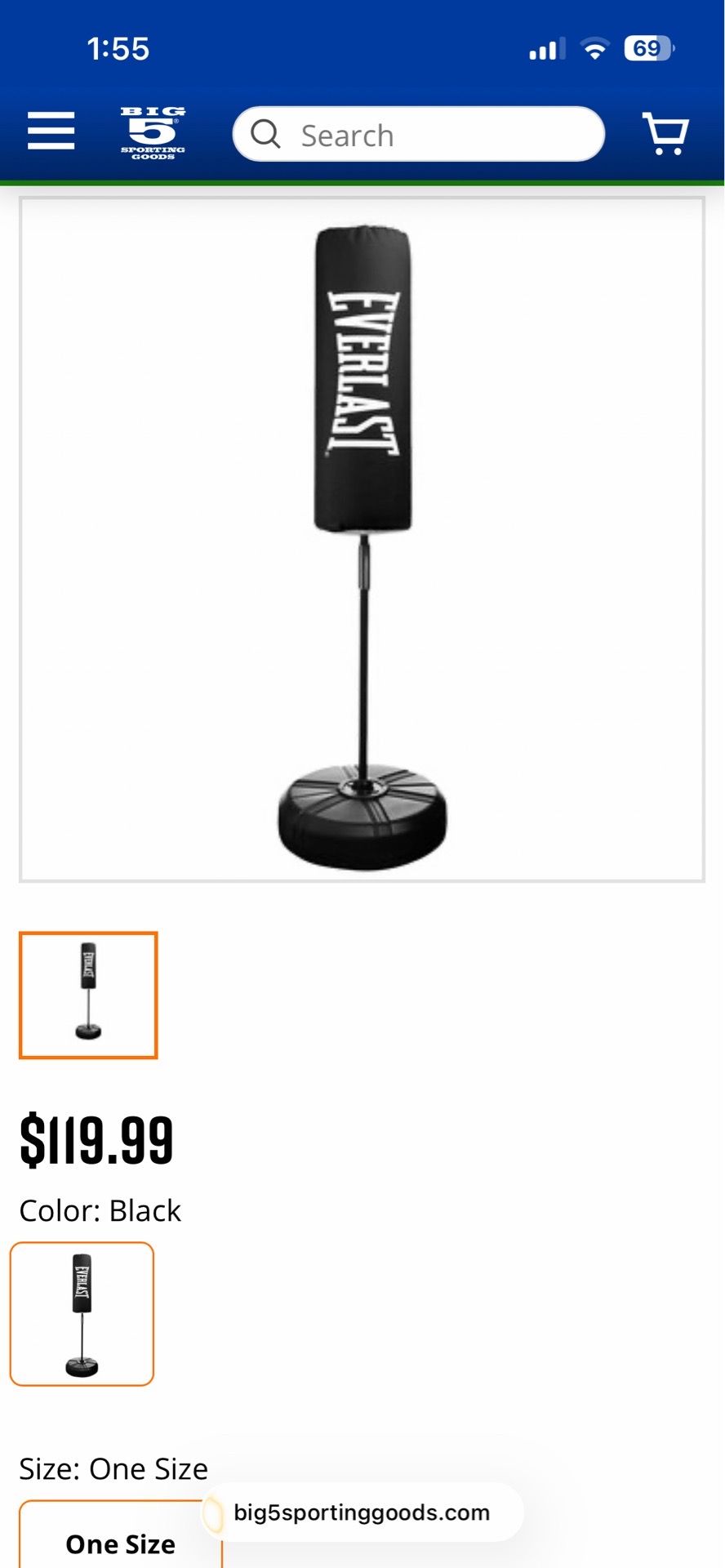 Everlast freestanding punch bag