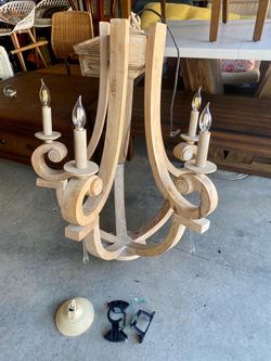 Wood Chandelier - French Country / Farmhouse