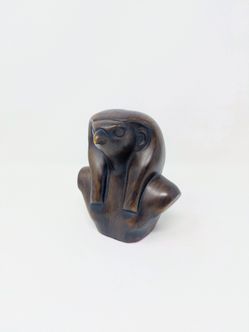 Carved Composite Resin Bust: Egyptian God Horus