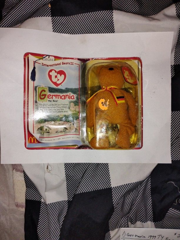 2000 Germania Bear Very Rare Misspelled Words,See Description