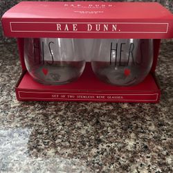 Rae Dunn Wine Glass Set