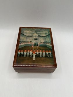 Music Box Plays : “Blue Danube Waltz” The Image Is : Wien Vienna Spanish Riding School Austria. Wide: 4.5” x 5.75”