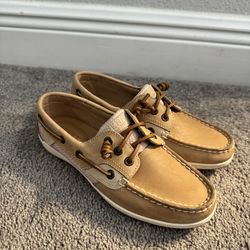 Sperry Top-Sider Boat Shoes – Tan Leather – Women’s Size 6