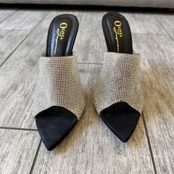 Rhinestone Silver heel - Size 6.5