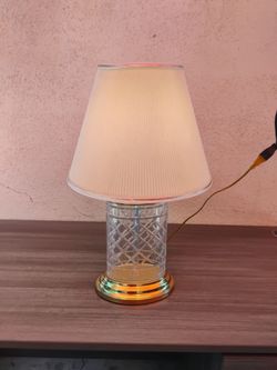Bronze and Crystal Table Lamp