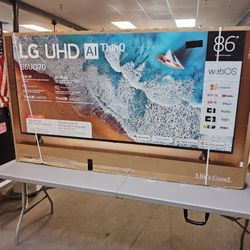 LG 86" UHD TV'S IN STOCK NOW THINQ AIR PLAY BLUETOOTH W/WARRANTY - PAYMENT PLANS