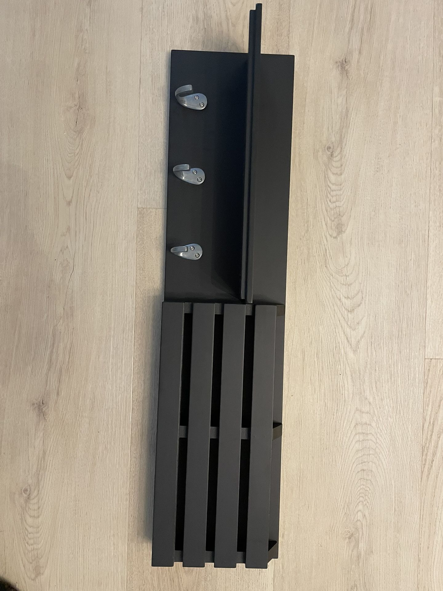 Wall Mounted Shelf With Key Hooks