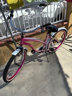 Del Rio Aluminum Beach Cruiser Bike Pink