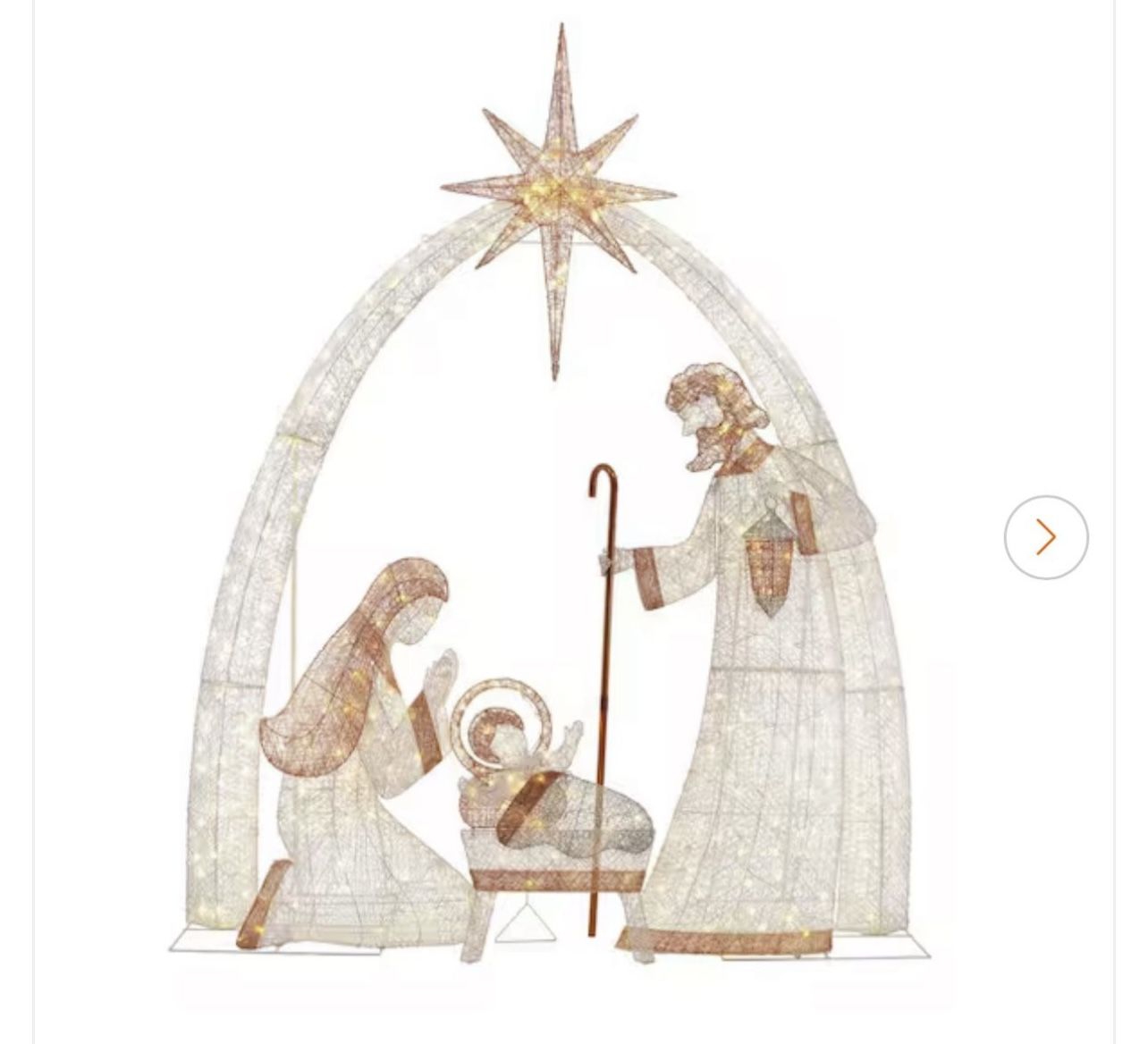 10 ft. Polar Wishes Giant-Sized LED Nativity Set Holiday Yard Decoration