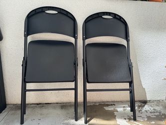 Two pairs of folding chairs and folding table 4’ x 4’
