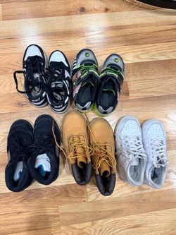Lot of 5 Kids Shoes Nike Timberland and More