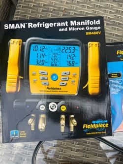 NEW Fieldpiece SM480V SMAN 4-Port Digital Refrigerant Manifold
