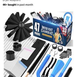 47-Pieces 33-Feet Dryer Vent Cleaner Kit, Dryer Cleaning Tools