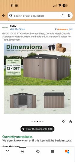 Metal Shed 12x10