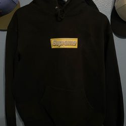 Supreme Bling Box Logo Hooded Sweatshirt Black