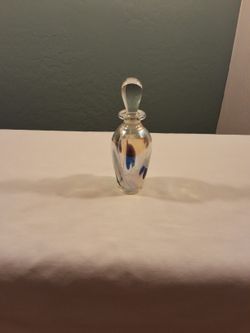 VINTAGE Art Glass Perfume Bottle  **VERY PRETTY**