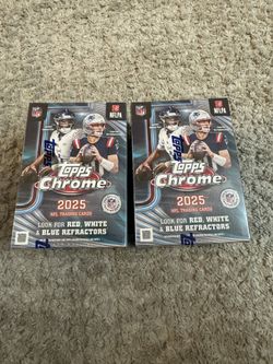 2025 Topps NFL Chrome Football Trading Card Value Box