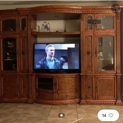 Entertainment Center Solid Wood Must Go 
