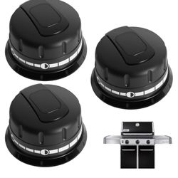 Maplefield Heat Resistant Replacement Grill Knobs Compatible with Weber Genesis Gas Grill Parts 2011-2016 – Adjustable Black, 3-Pack - BBQ Knobs Repla