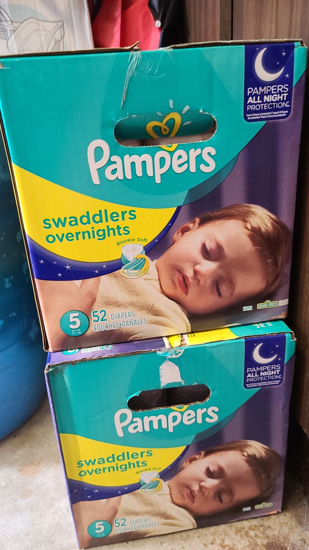 Pampers Swaddlers OVERNIGHTS Size 5 NEW