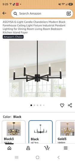 ASGYISA 6-Light Candle Chandeliers New!!