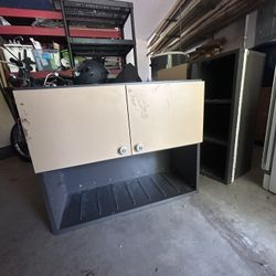 Two Cabinets With Shelves 