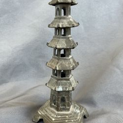 Chinese bronze tower 6-story hollow 