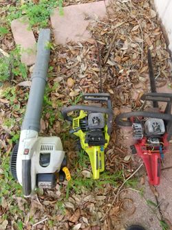 2 chainsaw one blower.