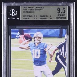 Justin Herbert Rookie Card BGS 9.5 – 2020 Panini Chronicles Luminance