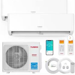 27,000 BTU Dual Zones 24 SEER2 Inverter Mini Split AC/Heating System, Ductless with Heat Pump, WiFi