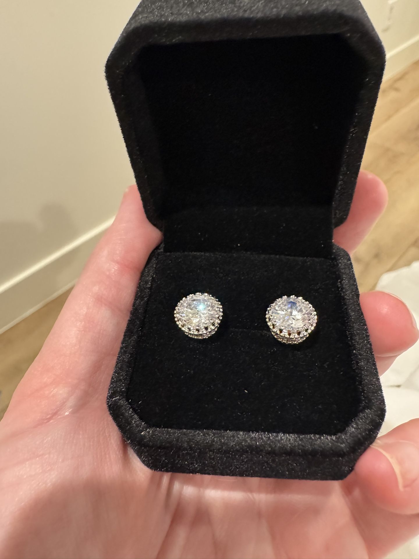 Moissanite Diamond Earrings- Sterling Silver *NEW*