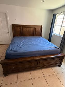 Bed frame king size with storage