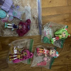 Shopkins Shoppie Dolls Four Of Them With Some Accessories 