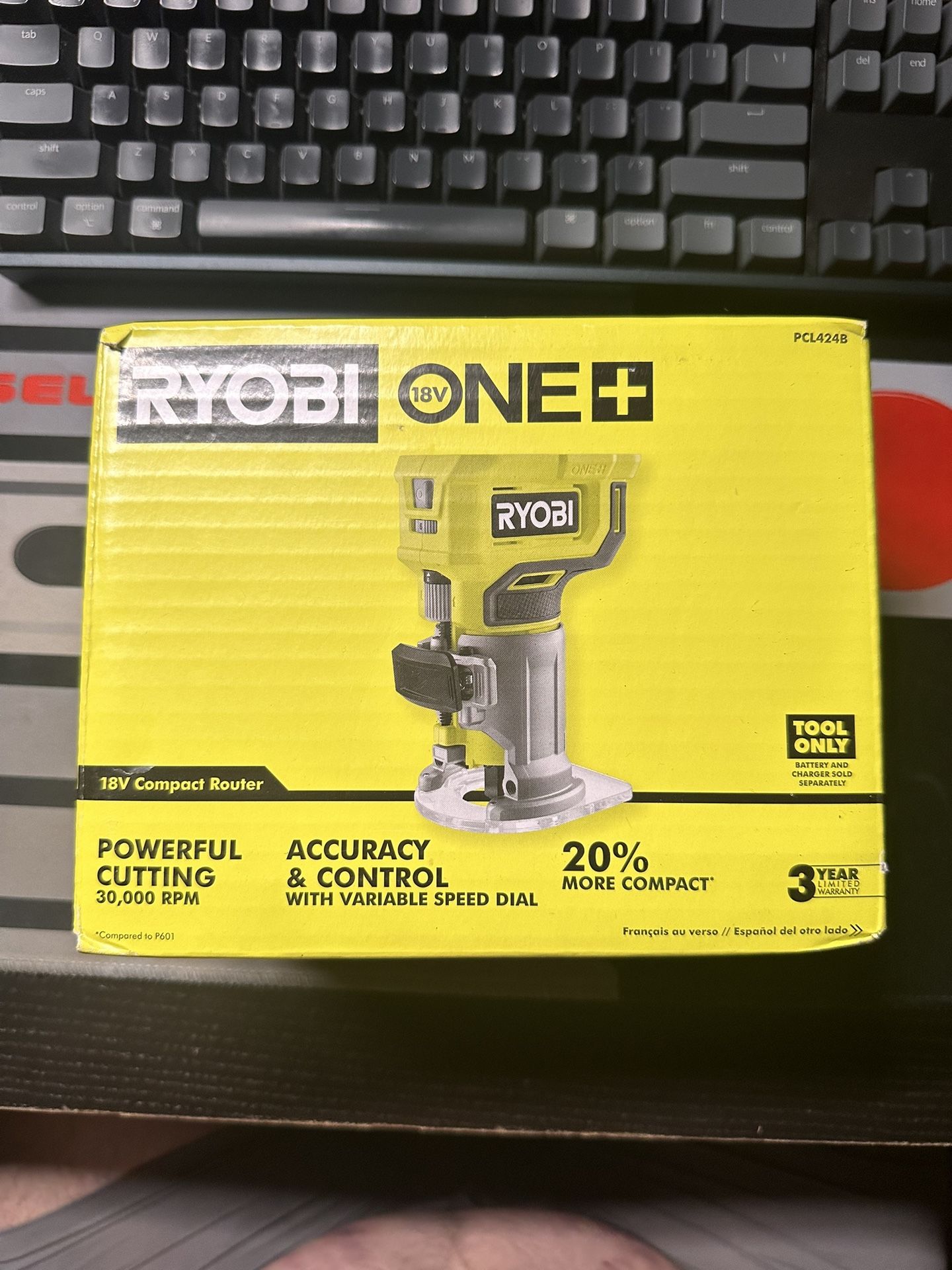 Ryobi ONE+ 18V Cordless Compact Fixed Base Router (Tool Only)