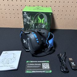 Wireless Gaming Headset (Black, Blue)