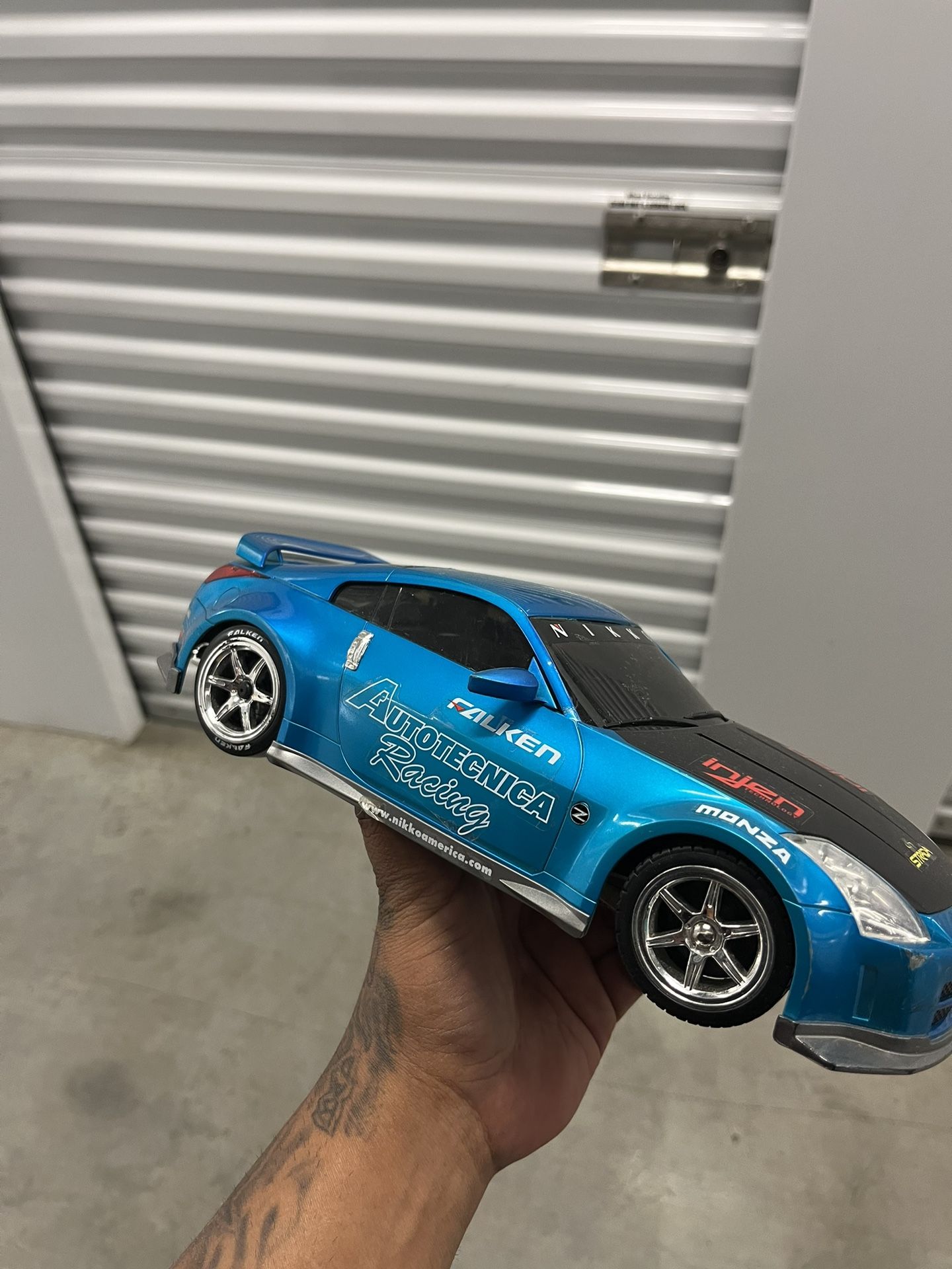 Nikko 2005 Nissan 350z RC Car JDM drift blue race car VQ NO REMOTE