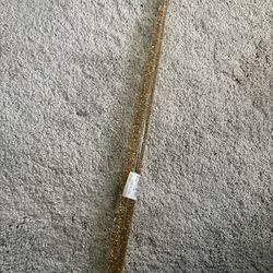 Lucite Vintage clear Taper Candle with Gold Flake