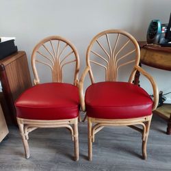 Set of Bamboo Chair & Armchair