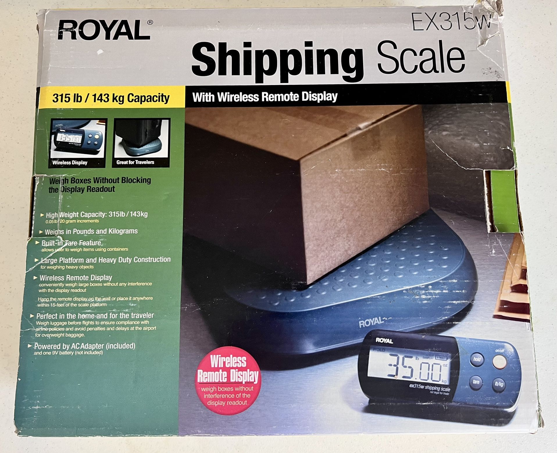 Royal Shipping Scale Model EX315W, 315lbs Scale & Power Adapter Only