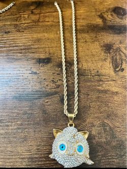 Good plated Rope chain/ Pokémon pendant