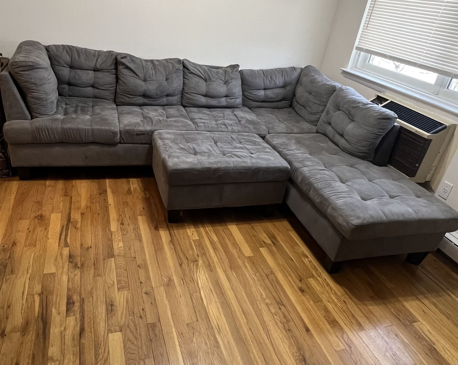 Huge Grey L Sectional Couch Sleeper Amazon Basics With Still Available No delivery 