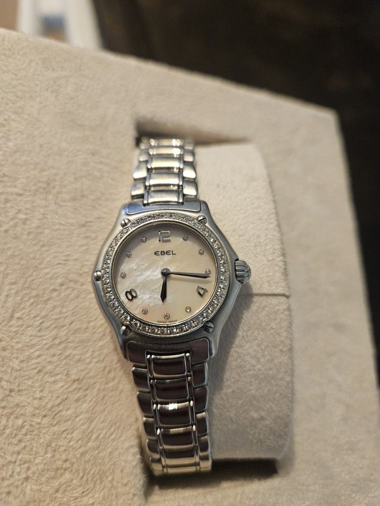 EBEL 1911 MOTHER OF PEARL DIAMOND BEZEL WATCH