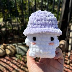 Purple Capped Mushroom Boy $15 🍄 Handmade 🧶 Crochet 🧶 Plushie 
