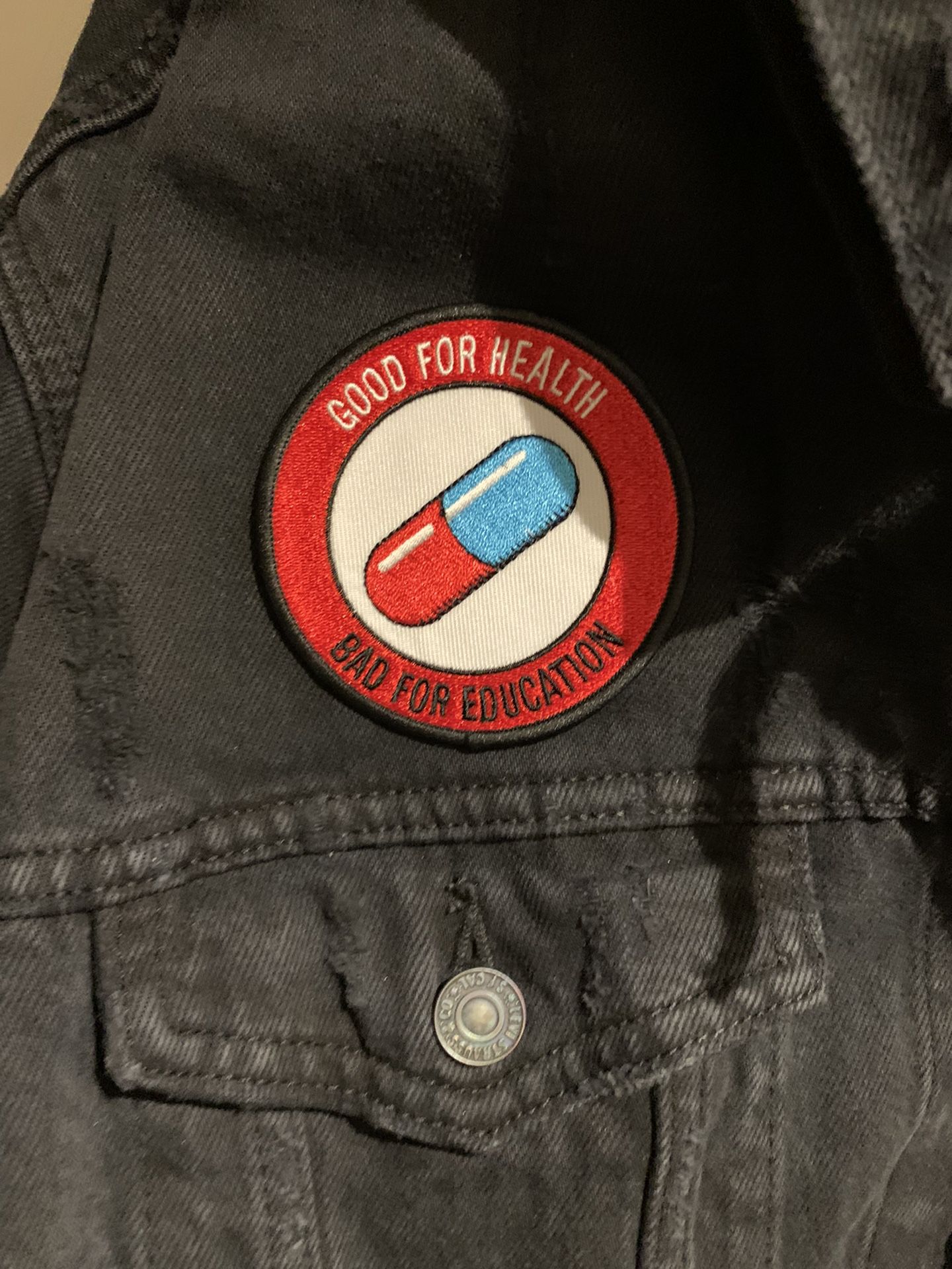 Denim Jacket With Iron On Patch