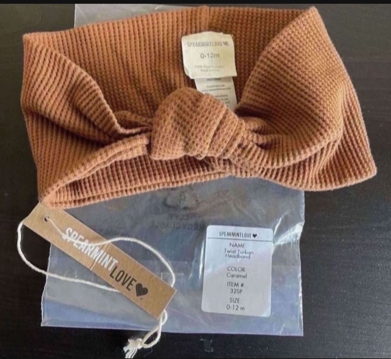 New Organic Waffle Turban Headband 