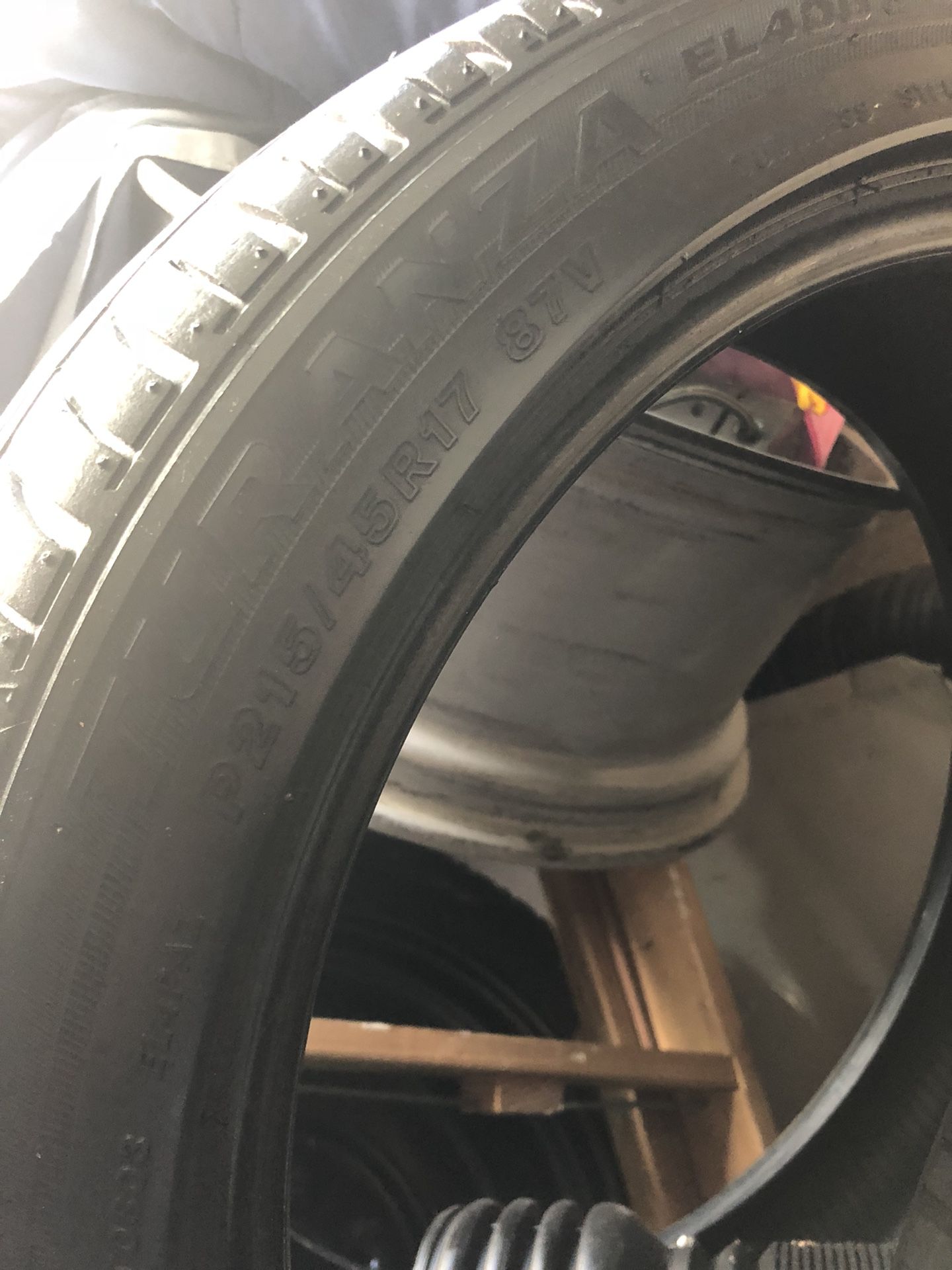 P225/45 r17 tires used Bridgestone